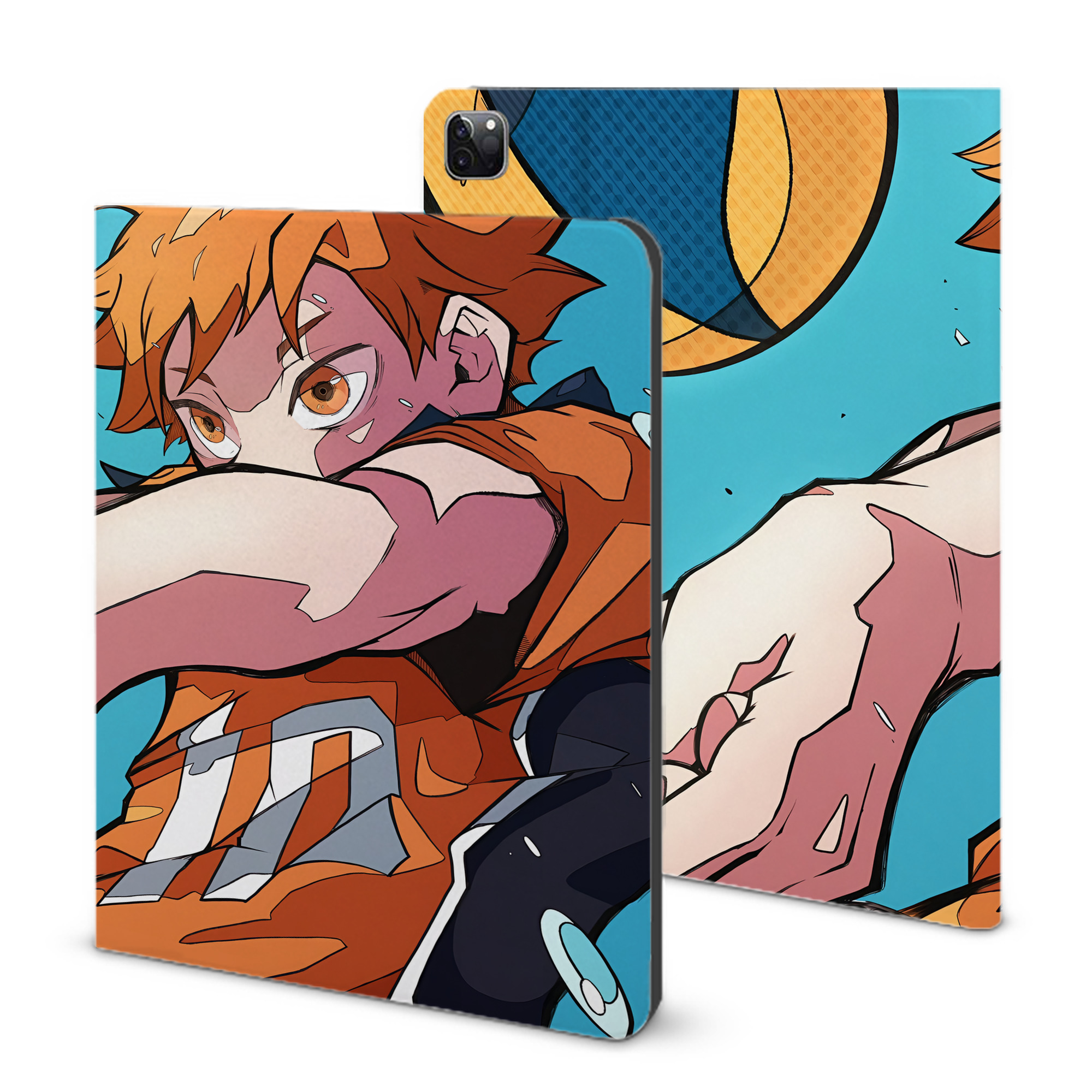 （画像用） ハイキュー!! Haikyu!! IPad ケース ブック型 PUレザー TPU 耐衝撃 軽量 薄型 ペン収納なし 全面保護 IPad 各モデル対応